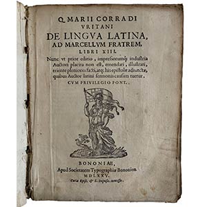 MARIUS CORRADUSDe Lingua Latina , Bologna, ... 