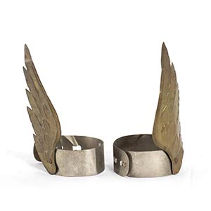 A PAIR OF METAL CUFFS FOR ... 