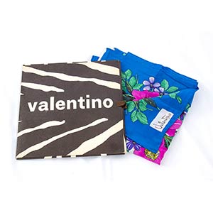 VALENTINOSILK SCARF80sA 80s Valentino silk ... 