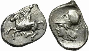 Akarnania, Leukas, Stater, ca. 400-375 BC; ... 