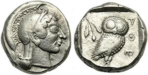 Attica, Athens, Tetradrachm, ca. 500-480 BC; ... 