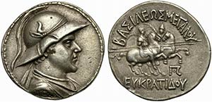 Greco-Baktrian Kingdom, Eukratides I Megas, ... 