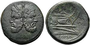 H series, As, South Italy, ca. 211-210 BC; ... 