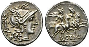 C. Terentius Lucanus, Denarius, Rome, 147 ... 