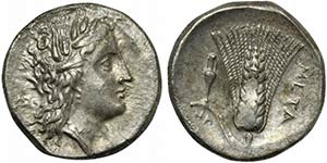Lucania, Metapontion, Stater, ca. 290-280 ... 
