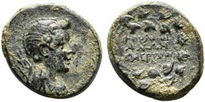Fulvia, first wife of M. Antonius, Bronze ... 
