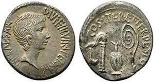 C. Caesar Octavianus, Denarius, Mint moving ... 