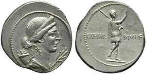 C. Caesar Octavianus, Denarius, Brundisium ... 