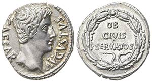 Augustus (27 BC - AD 14), Denarius, Spanish ... 