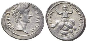 Augustus (27 BC - AD 14), Denarius, Rome, ... 