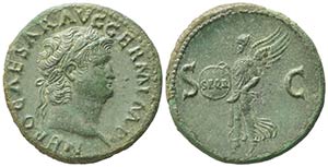 Nero (54-68), As, Rome, ca. AD 65; AE (g ... 