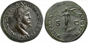 Nero (54-68), Dupondius, Lugdunum, AD 66; AE ... 