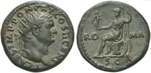 Titus Caesar, Dupondius struck under ... 