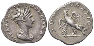 Diva Marciana, Denarius struck under Trajan, ... 