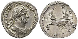 Hadrian (117-138), Denarius, Rome, AD 121; ... 