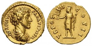 Marcus Aurelius Caesar, Aureus struck under ... 