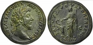 Marcus Aurelius (161-180), Sestertius, Rome, ... 