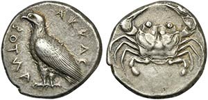 Sicily, Akragas, Didrachm, ca. 510-500 BC; ... 