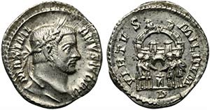 Galerius (Caesar, 293-305), Argenteus, ... 