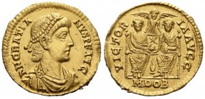 Gratian (367-383), Solidus, Mediolanum, AD ... 