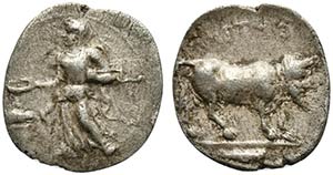 Sicily, Entella, Litra, ca. 430-420 BC; AR ... 