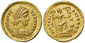 Arcadius (383-408), Solidus, Sirmium, AD ... 