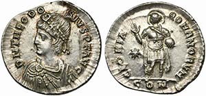 Theodosius II (408-450), Light Miliarense, ... 