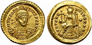 Theodosius II (408-450), Solidus, ... 