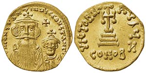 Constans II with Constantine IV (654-668), ... 