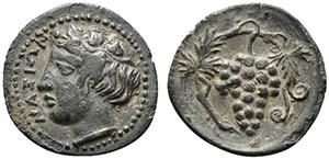 Sicily, Naxos, Litra, ca. 415-403 BC; AR (g ... 