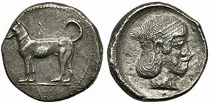 Sicily, Segesta, Didrachm, ca. 440-416 BC; ... 