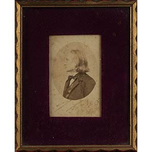 PHOTO OF FRANZ LISZT WITH AUTOGRAPHFramed ... 