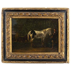 Dipinto fiammingo -  XIX secolo - olio su ... 