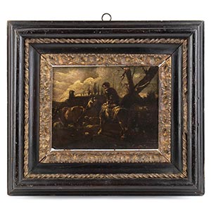 Dipinto fiammingo -  XIX secolo - olio su ... 