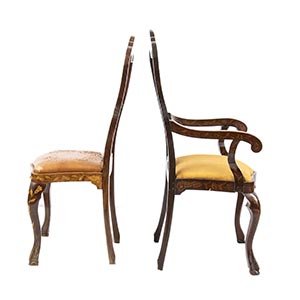 Dutch inlaid chair and armchair - ... 