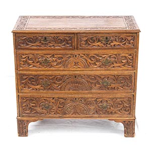 Scottish oak chest of drawers - ... 