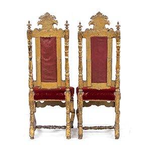 Pair of Italian gilt armchairs - ... 