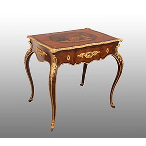 French Napoleon III inlaid writing table - ... 