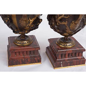 Pair of French red marble ... 
