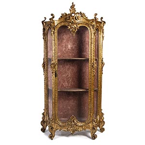 French gilded display cabinet - 19th century ... 