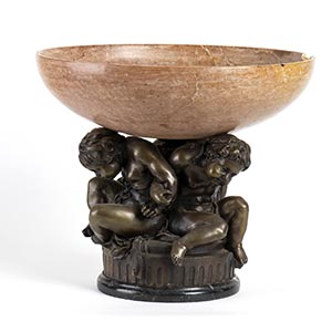 French bronze and marble fruit ... 