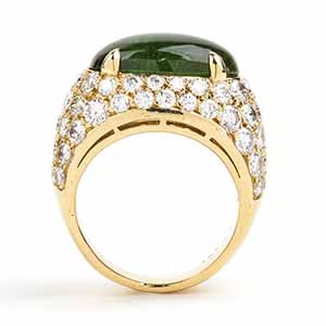 Tourmaline diamond ring - mark of ... 