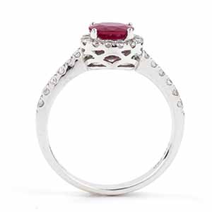 Gold ruby diamond ring and ... 