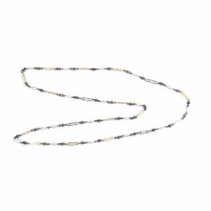 Gold silver freshwater pearl long ... 