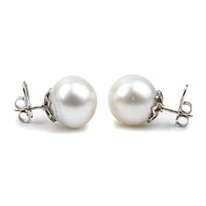 Australian pearl gold earrings 18k ... 
