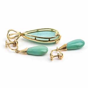 Turquoise gold pendant and ... 