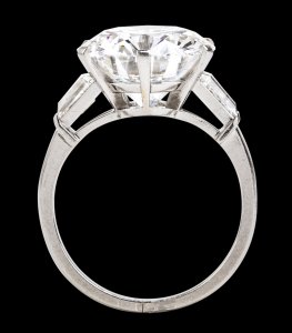 Diamond platinum ring - mark of ... 