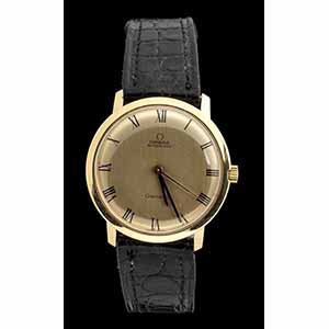 OMEGA: gold wristwatch, 1960s  18k gold ... 