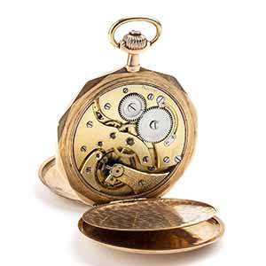 INVICTA: 14k gold pocket watch and ... 