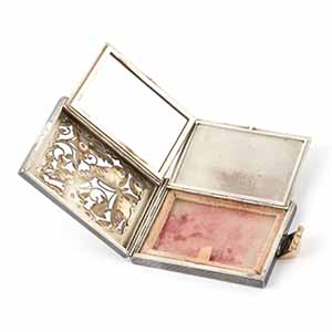 Frech silver and gold compact - ... 